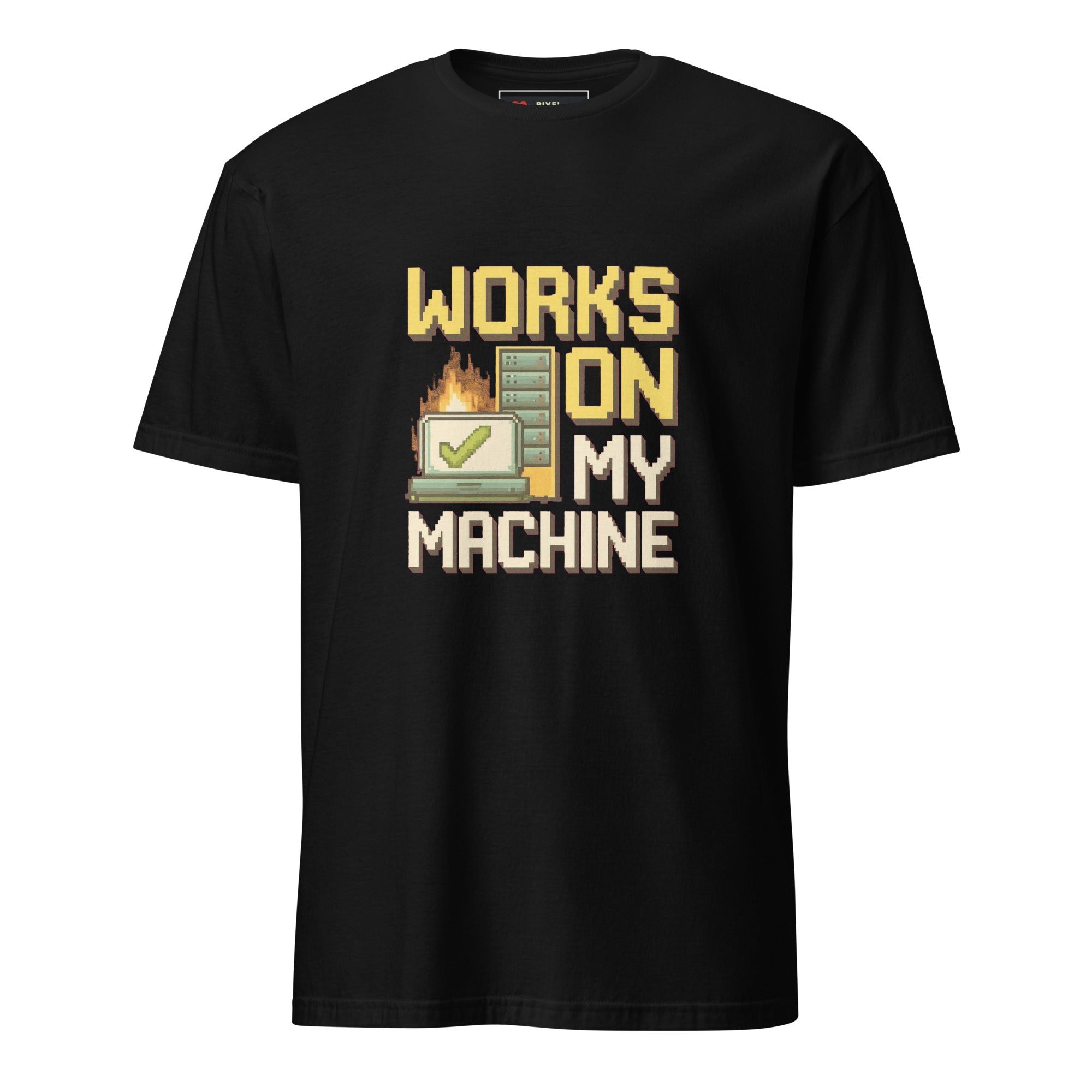 It Works On My Machine pixel art developer t-shirt in black