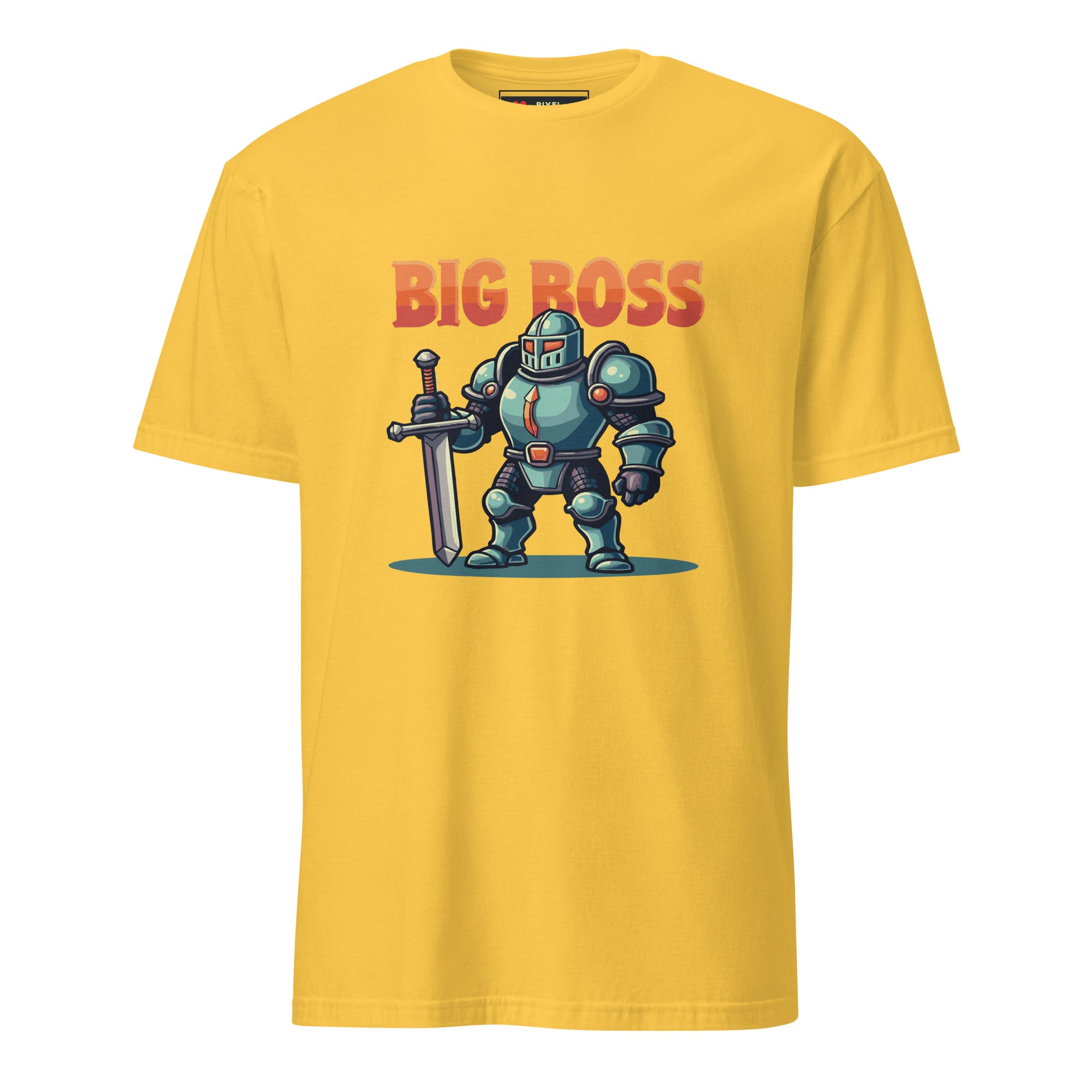 BIG BOSS retro pixel art gaming t-shirt in daisy