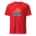 AI Made This Body pixel art gym fitness t-shirt in red