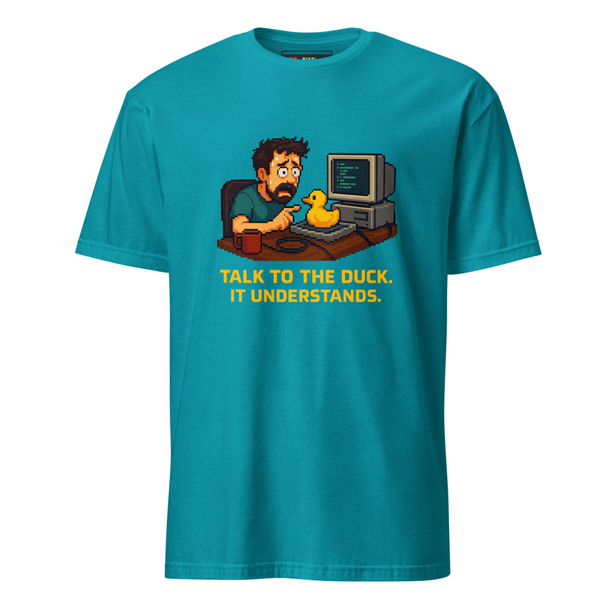 Talk to the Duck Pixel Art Debugging Tee